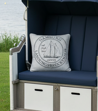 Laden Sie das Bild in den Galerie-Viewer, Kissenbezug Ocean HAMBURG 45x45 cm