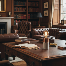 Laden Sie das Bild in den Galerie-Viewer, Tischleuchte Athen Beton/Kupfer Villeroy &amp; Boch