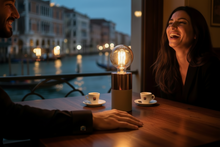 Laden Sie das Bild in den Galerie-Viewer, Tischleuchte Athen Beton/Kupfer Villeroy &amp; Boch