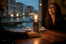 Laden Sie das Bild in den Galerie-Viewer, Tischleuchte Athen Beton/Kupfer Villeroy &amp; Boch