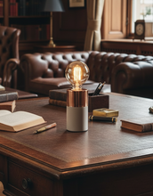 Laden Sie das Bild in den Galerie-Viewer, Tischleuchte Athen Beton/Kupfer Villeroy &amp; Boch