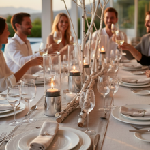 Laden Sie das Bild in den Galerie-Viewer, Set 3 Windlichter Edelstahl poliert- FARO Blomus