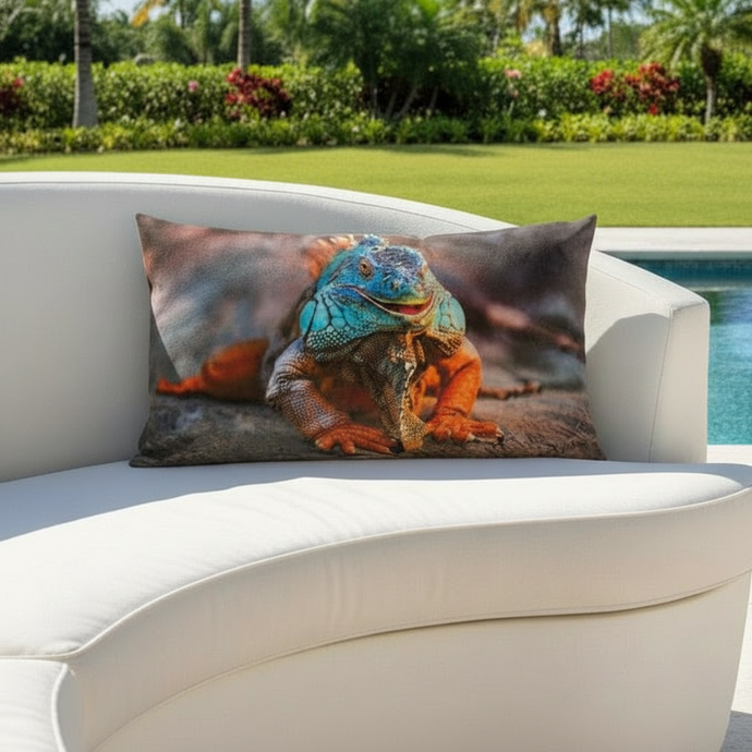 Kissenhülle 35x60 cm Wild Blue Orange