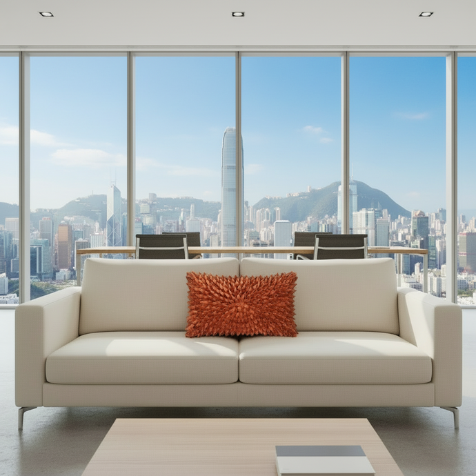 Kissenhülle Sentiment 30 x 50 cm in Kupfer/Congnac farben