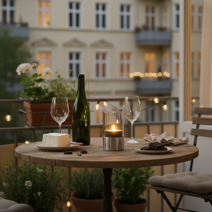 Teelichthalter FARO Edelstahl poliert/ Glas  Blomus