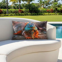 Laden Sie das Bild in den Galerie-Viewer, Kissenhülle 35x60 cm Wild Blue Orange